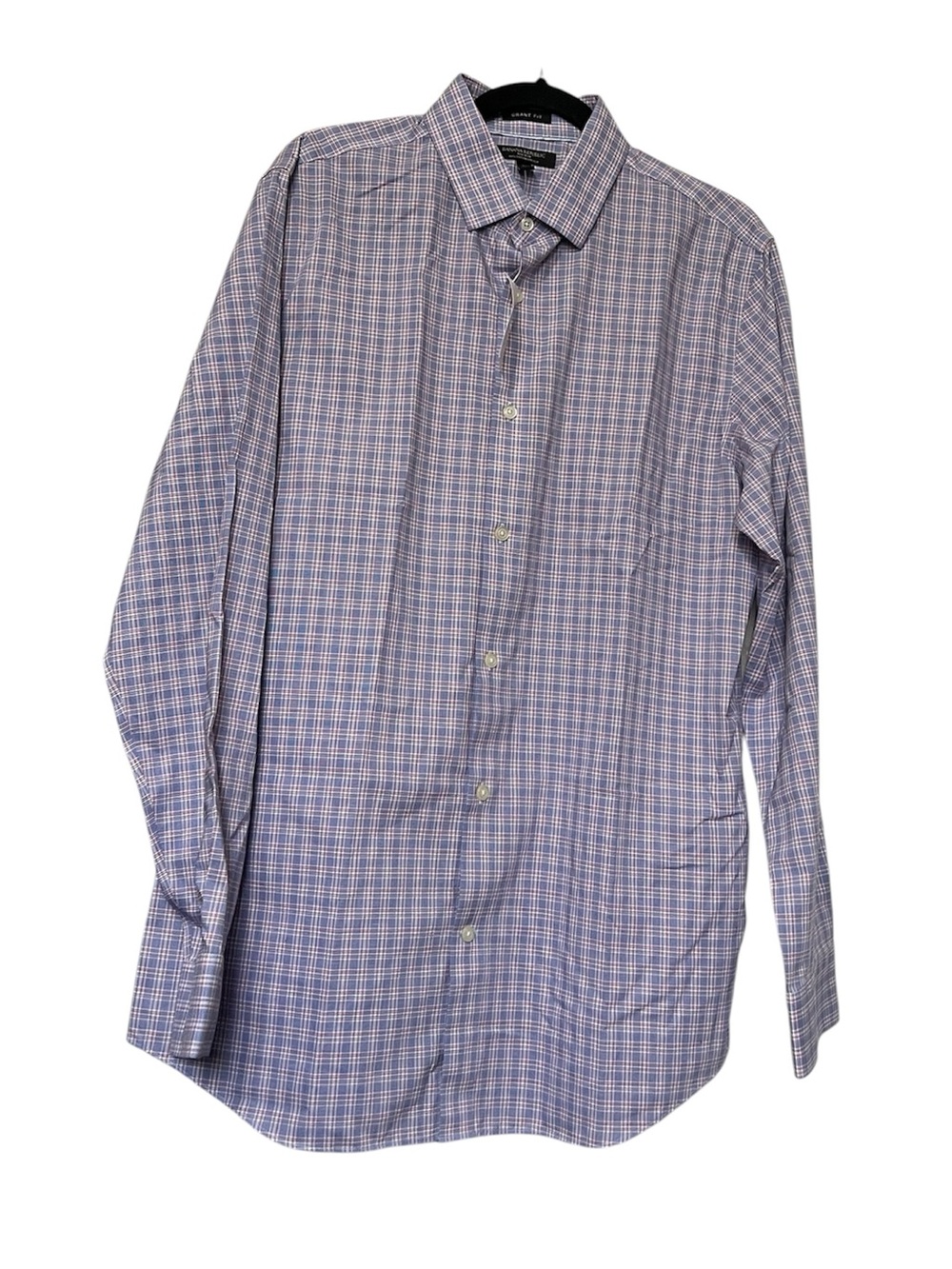 Banana Republic Light Blue & Red Plaid Casual Button-Down Shirt